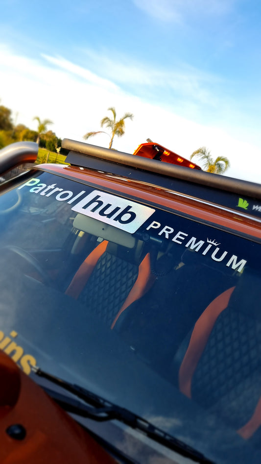 "PREMIUM" Patrol Hub Front Window Banner