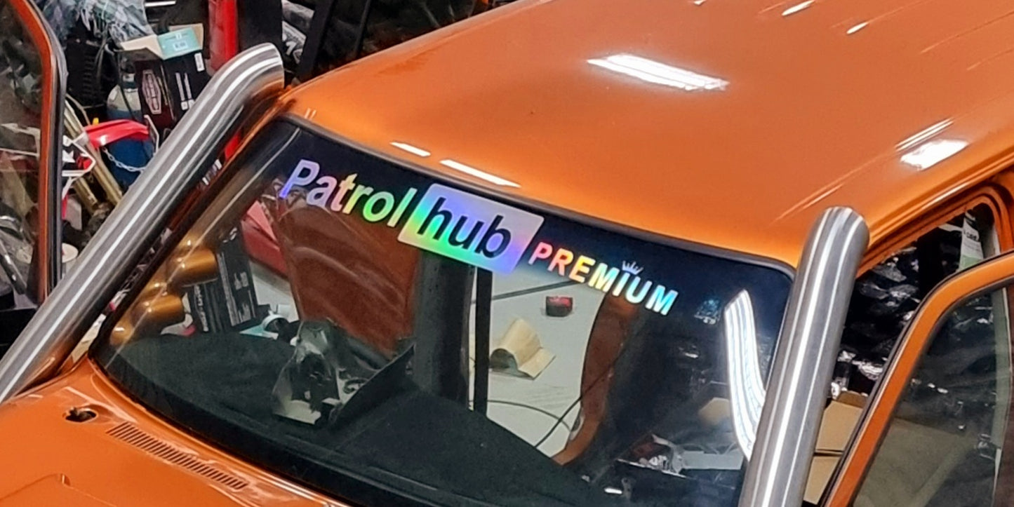 "PREMIUM" Patrol Hub Front Window Banner