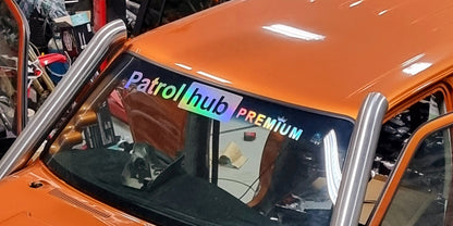 "PREMIUM" Patrol Hub Front Window Banner